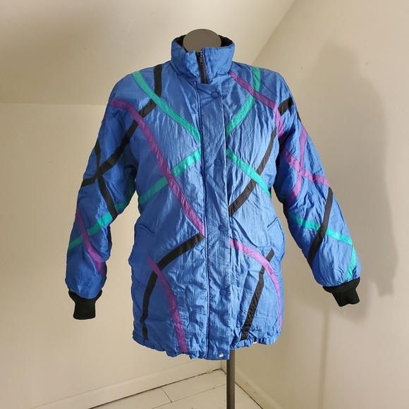 80s 90s Vintage London Fog Insulated Ski Jacket Winter Coat - Picture 2 of 8